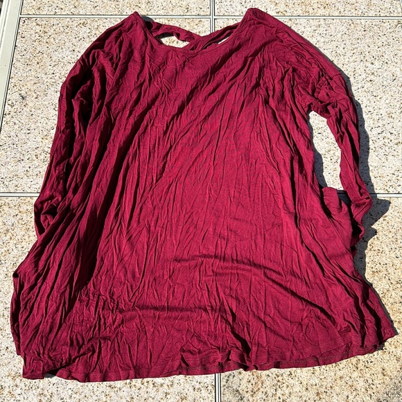 No Brand, Size XL, Maroon Tunic with Pockets - Picture 3 of 5